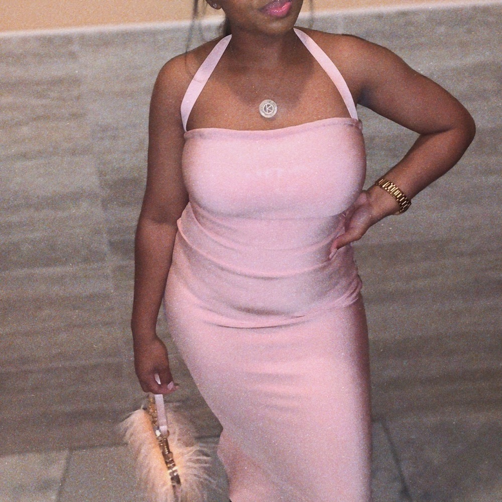 Light/ Blush Pink Bandage Dress